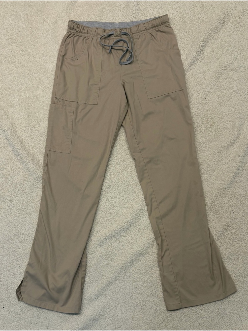 Landau Khaki / Tan Drawstring Scrub Pants (Women's X-Small Short)